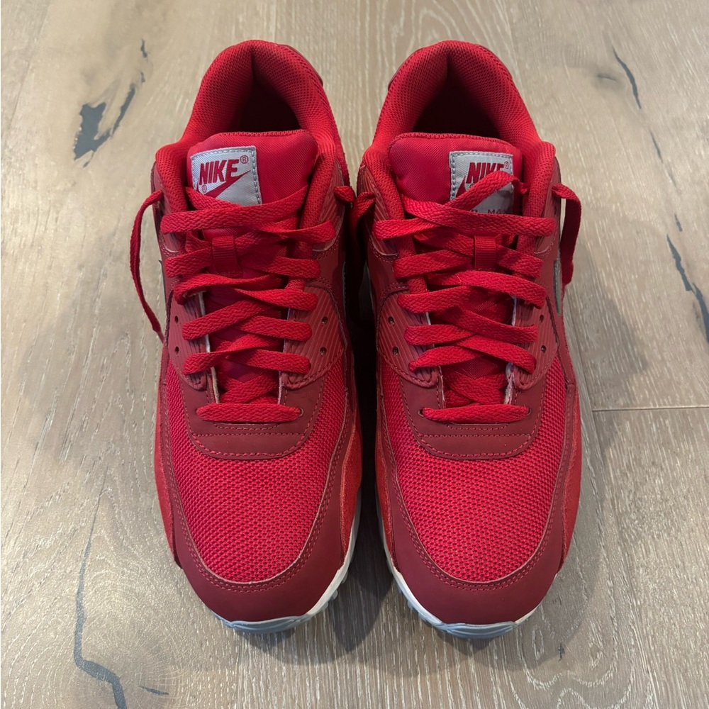 Nike Red and White Air Max Sneakers 11 - Picture 3 of 6